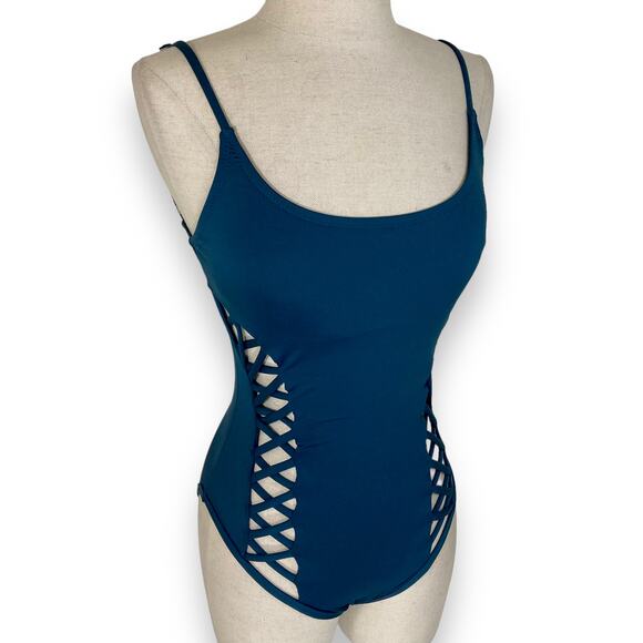 Crisscross strap one piece swimsuit by Red Carter, New ladies small bathing suit - Picture 5 of 13